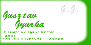 gusztav gyurka business card